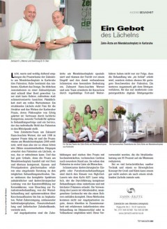 Portrait unserer Zahnarztpraxis in Mendelssohnplatz aus Karlsruhe im TOP MAGAZIN